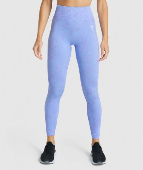 Legginsy Gymshark Adapt Animal Seamless Damskie Głęboka Niebieskie | PL 236IAL